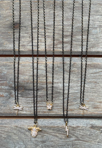Sparkly black chain Necklace