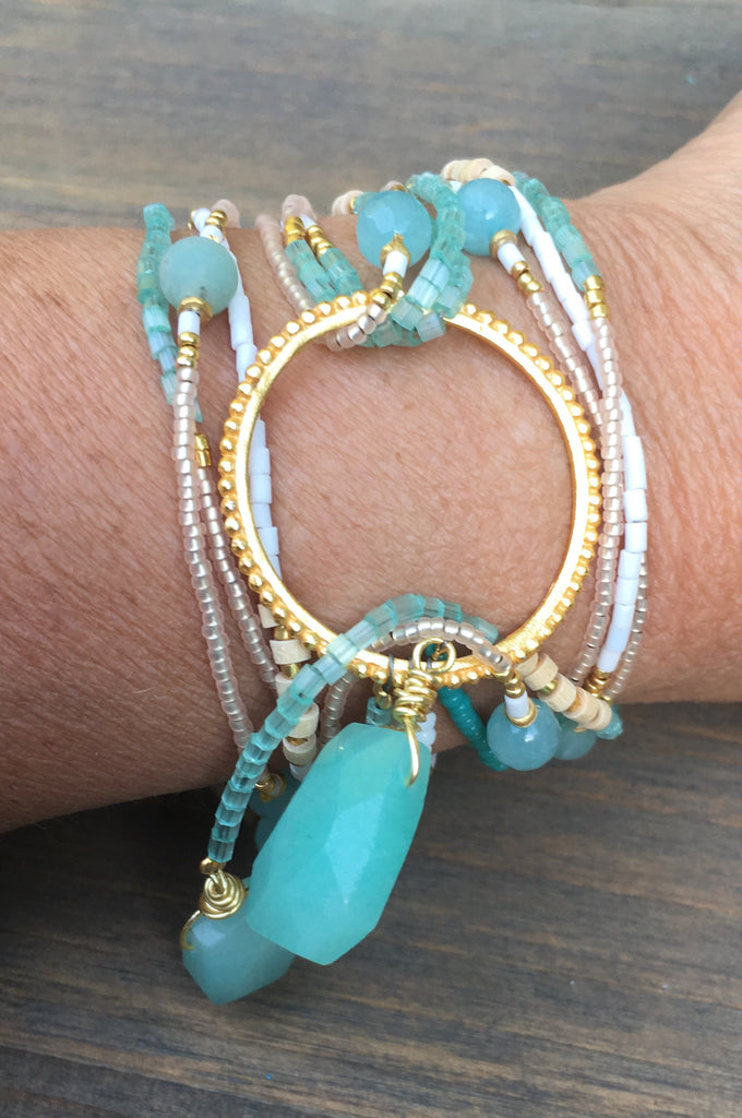 Triple strand Lariat Necklace 'Micai'
