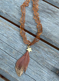 Mesh Feather Necklace