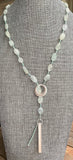 Pebble stone Lariat Necklace