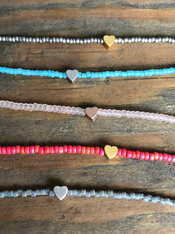 Beaded Choker Necklace ‘Heart’