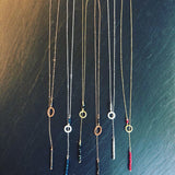 Dainty Lariat Necklace ‘Crystal’