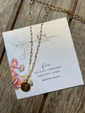 Birth flower & Birth stone Necklace