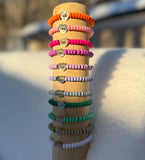 Polymer clay beaded bracelet