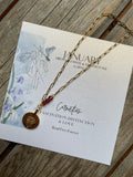 Birth flower & Birth stone Necklace