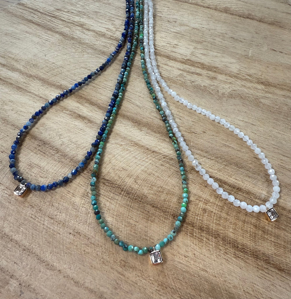 Mini gemstone necklace