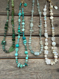 Gemstone beaded choker necklace