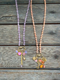Multi charm carabiner necklace