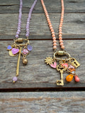 Multi charm carabiner necklace