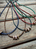 Multi CZ beaded choker necklace