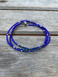 Gemstone beaded wrap bracelet & necklace in one