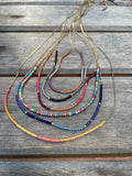 Dainty adjustable beaded necklace