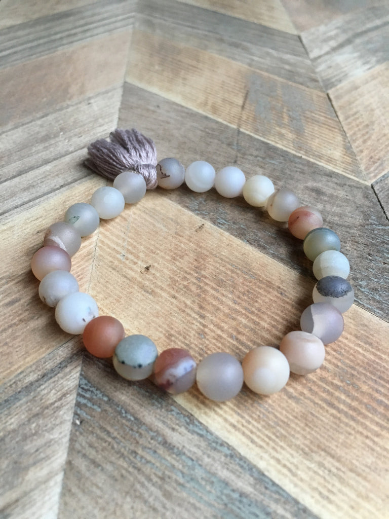 Stretchy Druzy Bead Bracelet