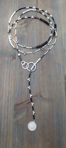 Beaded Lariat  Necklace 50-52" Amala