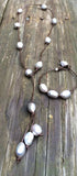 Leather Lariat/Wrap bracelet  20-24"