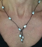Leather Lariat/Wrap bracelet  20-24"