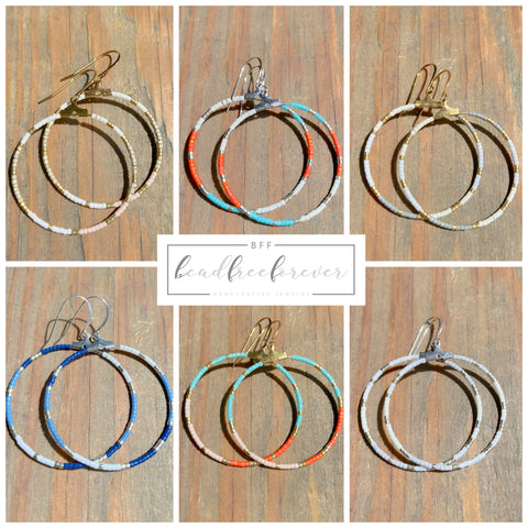 Beaded Hoop Earrings