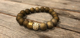 Druzy beaded bracelet