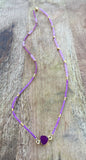 Wrap bracelet/Necklace Druzy