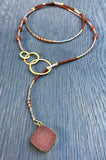 Beaded Lariat Necklace ‘Autumn’