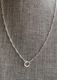 Paper Clip Chain Circle Necklace
