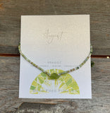 Birthstone Beaded Slider Bracelet