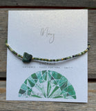 Birthstone Beaded Slider Bracelet