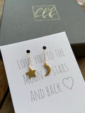 Tiny Moon & Star Earrings