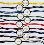 ‘Keep your circle positive’ silk adjustable bracelet