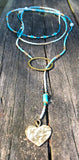 Beaded Lariat Necklace ‘Summer Glow’