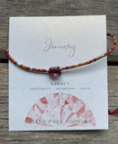 Birthstone Beaded Slider Bracelet