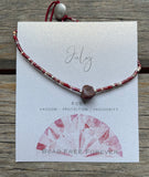 Birthstone Beaded Slider Bracelet