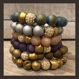 Druzy beaded bracelet