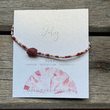 Birthstone Beaded Slider Bracelet
