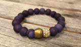 Druzy beaded bracelet
