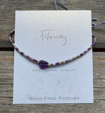 Birthstone Beaded Slider Bracelet