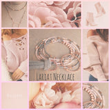 Beaded Lariat Necklace Rosa 50-52"