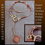 Beaded Lariat Necklace ‘Autumn’