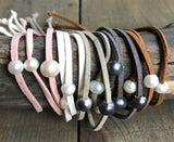Suede Pearl Bracelet