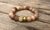 Druzy beaded bracelet