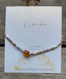 Birthstone Beaded Slider Bracelet