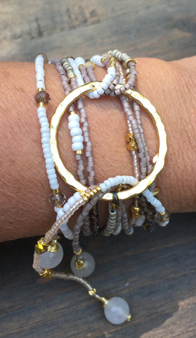 Triple strand Lariat Necklace 'Nina'