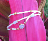 Wrap bracelet/Necklace Druzy