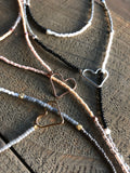 Beaded Lariat Necklace Heart