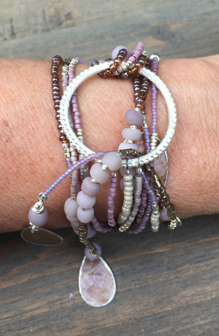 Triple strand Lariat Necklace 'Ulenka'
