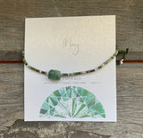 Birthstone Beaded Slider Bracelet