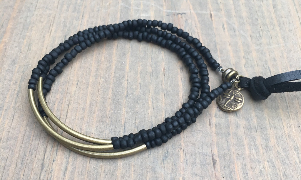 Dragonfly wrap bracelet