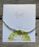 Birthstone Beaded Slider Bracelet